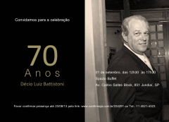 70 Anos Décio Luiz Battistoni